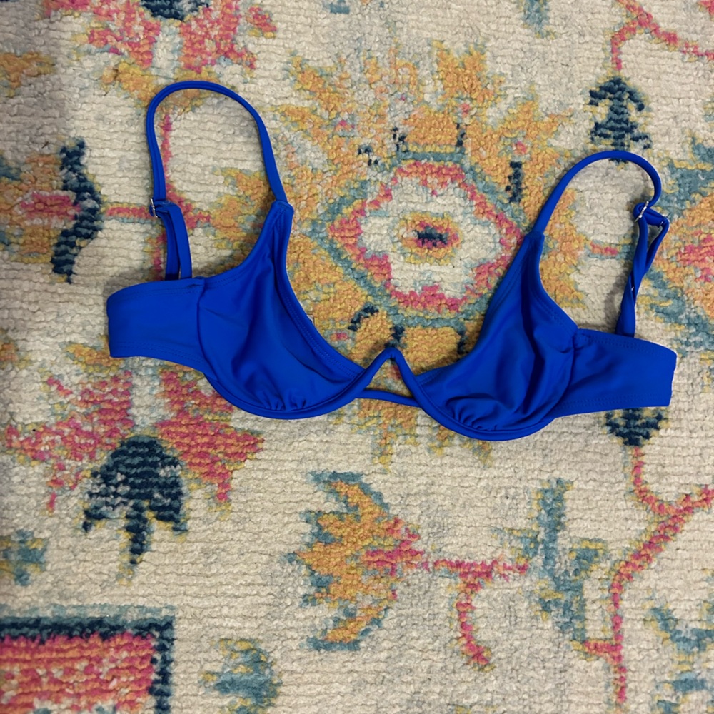 royal blue wired bikini top